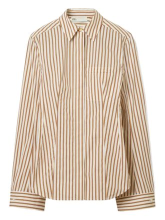 Tory Burch Gestreept katoenen blouse - Wit