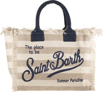 MC2 Saint Barth Vanity Canvas Bag With Striped Pattern