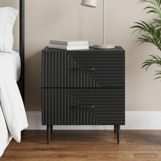 vidaXL Vidaxl Armadio Da Notte Nero 43 X 34,5 X 47,5 Cm Legno