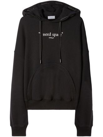 Off-white Give Me Space hoodie - men - Cotton - S - Black