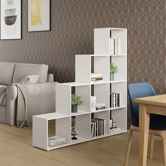 Vicco Estanter&iacute;a Escalonada Aramis, Blanco, 138 X 143 Cm 10 Compartimentos