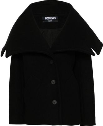 Jacquemus Le Caban Caruso jacket - women - Cotton/Virgin Wool/Elastane - 40 - Black