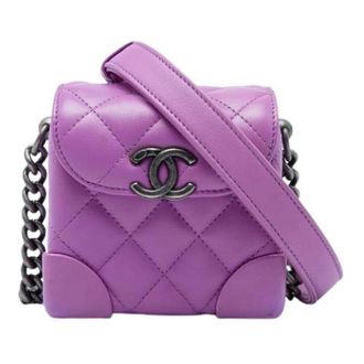 Chanel Pre-owned Mini Crossbody Bag - Dames - Pre-owned - Paars - Maat: ONE Size Leer