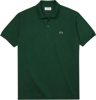 Lacoste Groen Poloshirt met Geribbelde Kraag - Heren - Polos - Groen - L - Katoen - Tops