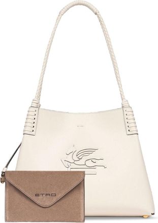 Etro Womens Shoulder Bag Libra Medium White Leather