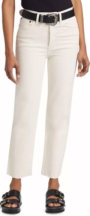 Re/Done 70S Stove Pipe Straight Jeans In Vintage White