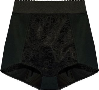 Dolce & Gabbana panelled floral-lace shorts - women - Nylon - 38 - Black