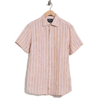 Rodd & Gunn Streamlands Linen Button-Up Shirt in Terracotta at Nordstrom Rack, Size Xx-Large