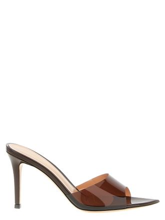 Gianvito Rossi Brown Plastic Stiletto Heel Womens Sandals