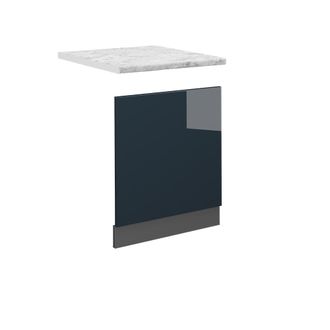 Vicco Panel Frontal Fame-line, Azul Oscuro Alto Brillo, 60 Cm, Et M&aacute;rmol