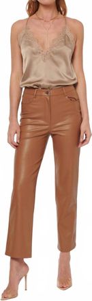 Cami NYC Hanie High-Waisted Vegan Pant In Dark Teak