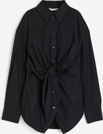 H&M Bluse mit Knotendetail - Schwarz