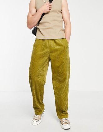 Obey easy corduroy pants in khaki-Green