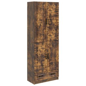vidaXL Juego De Armarios 2 Uds. Roble Ahumado Madera De Ingenier&iacute;a Vidaxl