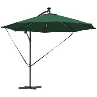 vidaXL Parasol De Cantilever Tipo Pl&aacute;tano Verde 294 X 294 X 248 Cm Vidaxl