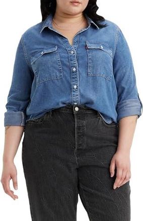 Chemise Levi's En Jean Camel Regular Fit Pour Femme – Col Classique, Poches, Fermeture Boutons