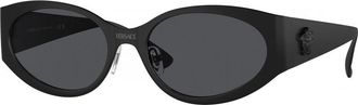 Versace Womens VE2263-126187-56 VE2263 56 126187 Fashion Sunglasses - Black - One Size