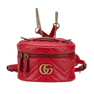 Gucci Pre-owned Backpacks, female, Red, Size: ONE SIZE Pre-owned Leather handbags