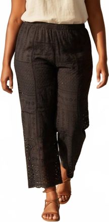 Lucky Brand Womens Eyelet Wide Leg Pants In Black