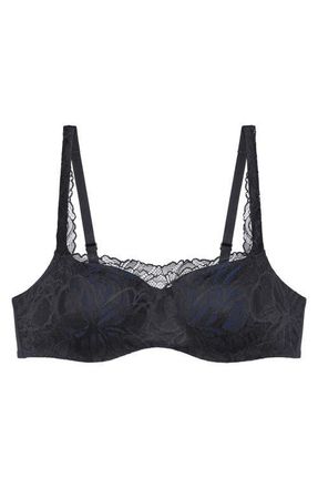 Triumph Body MakeUp Illusion Lace Balconette Bra in Black at Nordstrom, Size 36Dd