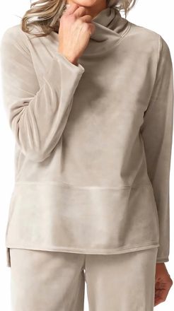 Habitat Cozy Velour Tranquil Top In Latte