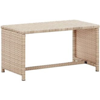 vidaXL Tavolino da Salotto Beige 70x40x38 cm in Polyrattan