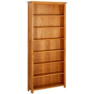 vidaXL Vidaxl - Libreria a 7 Ripiani 90x22,5x200 cm in Massello di Rovere