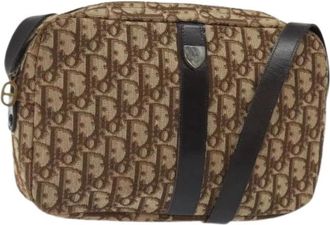 Dior Pre-owned Cross Body Bags, female, Brown, Size: ONE SIZE Pre-owned Trotter Canvas Shoulder Bag
