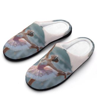 Generic Ballet Vintage Dance Ballerina Moskau Moscow Russia USSR Mens Slippers Comfortable And Non-slip Cotton Slipper Shoe for House