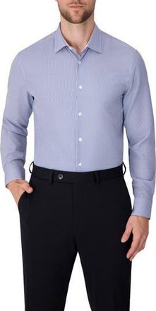 Report Collection Slim Fit 4-Way Stretch Button-Up Shirt in White/blue at Nordstrom Rack, Size 16.5