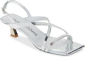Stuart Weitzman Oasis 50 Slingback Sandal in Silver at Nordstrom Rack, Size 4.5