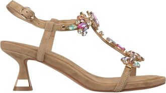 Alma En Pena Sandalo con cinturino centrale e strass - - Shoes - Donna - Beige - 37 EU