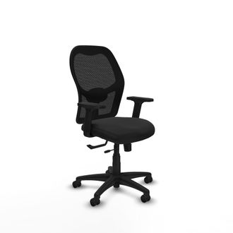 Piqueras y Crespo Silla De Oficina Piqueras Y Crespo Aloc&eacute;n Negro Malla Piel Sint&eacute;tica