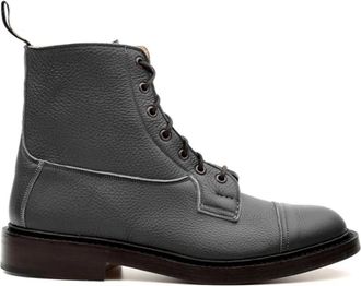 Trickers Allan Veterboot - Heren - Veterlaarzen - Grijs - 44 1/2 EU - Leer - Schoenen