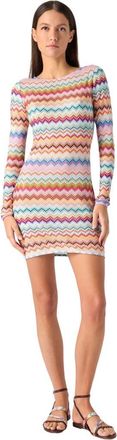 Missoni Mini Dress In Viscose Lam&eacute; With Pixel-effect Zig Zag Motif in Multicoloured at Nordstrom, Size 38 It