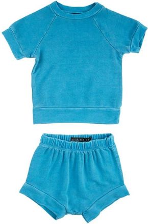 Miki Miette Carlo Jersey Short Sleeve Pullover & Shorts Set in Horizon at Nordstrom, Size 12M