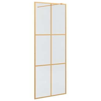vidaXL Parete Doccia Walk-in Oro 80 X 195 Cm Vetro Temperato Vidaxl