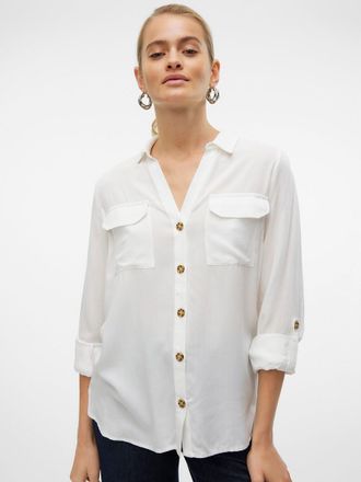 Vero Moda Blouse met lange mouwen en knoopsluiting