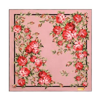 Dolce & Gabbana Rose Bouquet Scarf - female - Dolce & Gabbana - Silk Scarves - Pink - ONE SIZE - Accessories