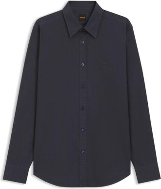BOSS Regular-fit shirt in cotton poplin