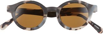 Eyebobs TV Party 41mm Polarized Round Sunglasses in Matte Grey Tort /Brown at Nordstrom