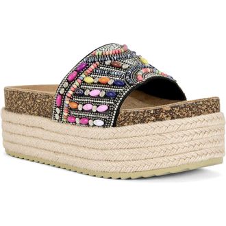 Azalea Wang Ramana Platform Sandal in Black at Nordstrom, Size 7.5