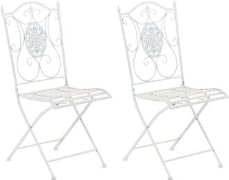 Clp Set di 2 sedie pieghevoli Sibell bianco