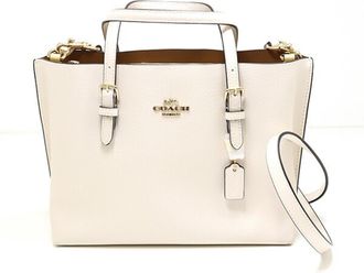Coach White Leather Tote Bag (Pre-Owned)