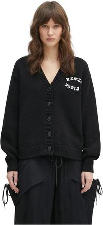 Kenzo Truien & Vesten, Dames, Zwart, M, Katoen, Verdy Market Geborduurd Vest