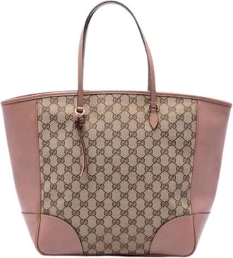 Gucci Pre-owned Bree Tote Bag - Dames - Vintage Shopper - Beige - ONE Size - Leer - Vintage