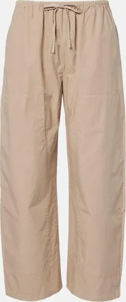 Leset Kyoto cotton cropped wide-leg pants