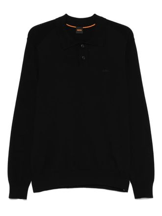 BOSS cotton-blend polo shirt - men - Cotton/Kapok - S - Black