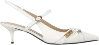Pinko Pinko, Schoenen, Dames, Wit, 39 EU, Leer, Kitten-heel D&eacute;collet&eacute;