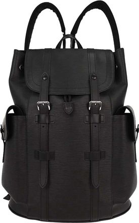 Louis Vuitton Christopher Backpack Epi Leather Black Leather Backpack Bag (Pre-Owned)